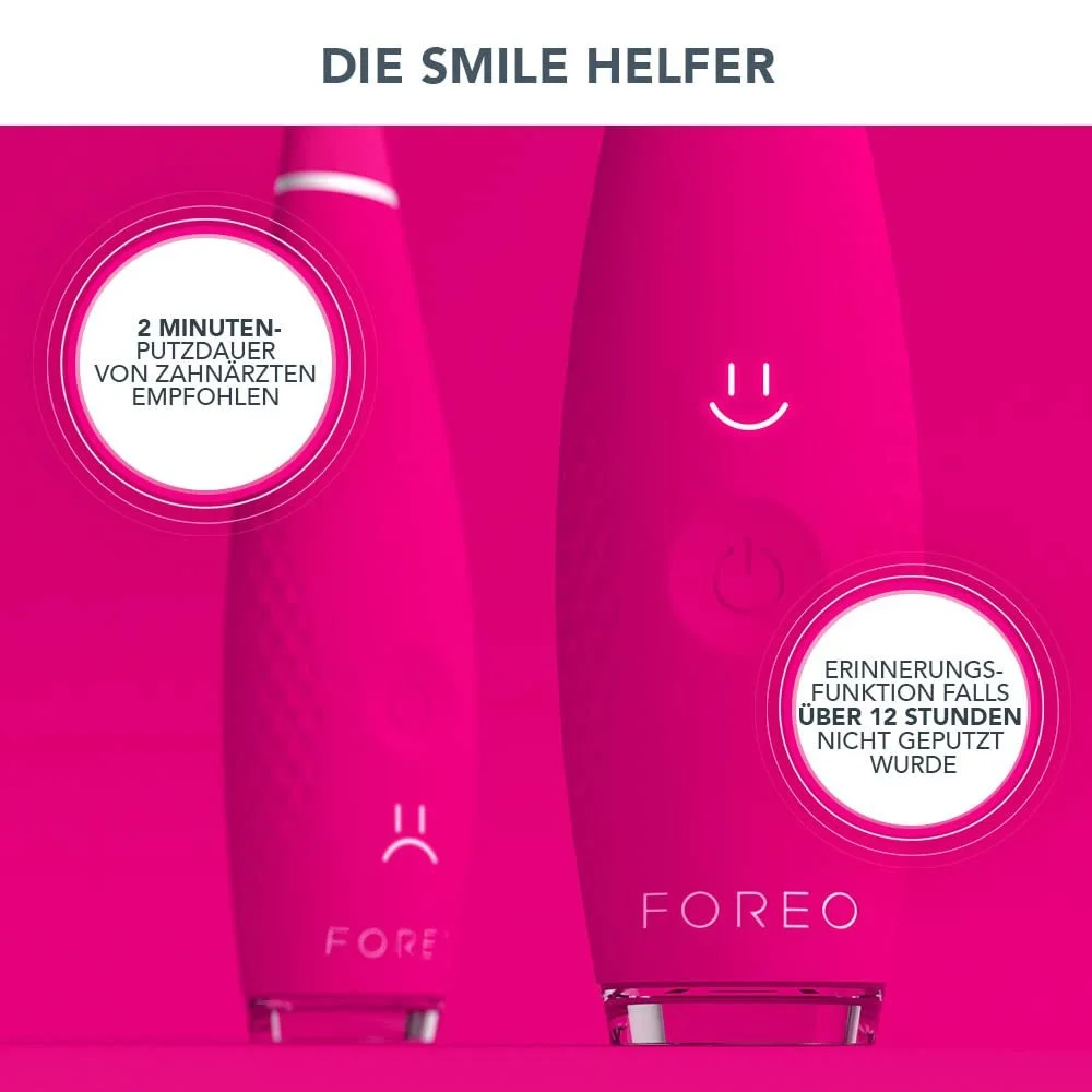 Электрическая зубная щетка FOREO ISSA mini 3 Wild Strawberry 4-в-1 звуковая силиконовая, фото №5