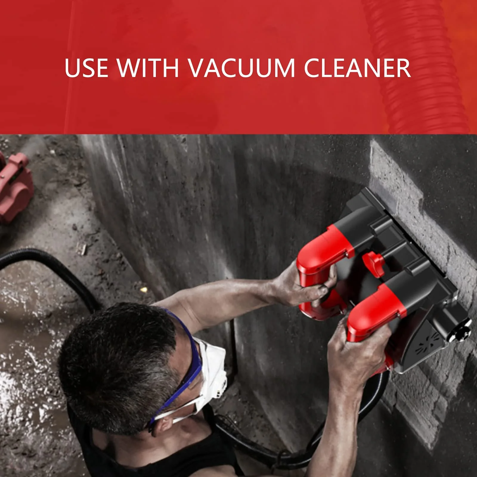 Шлифовальная машина HUSPOO с гладким ножом 3000 об/мин роликовый фрезерный резак 1200 Вт электрическая дробилка для бетона и штукатурки, фото №3