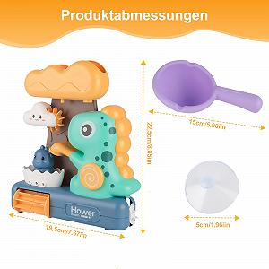 Игрушка для ванны Динозавр на вращающейся присоске synthetic.ua - Фото 1