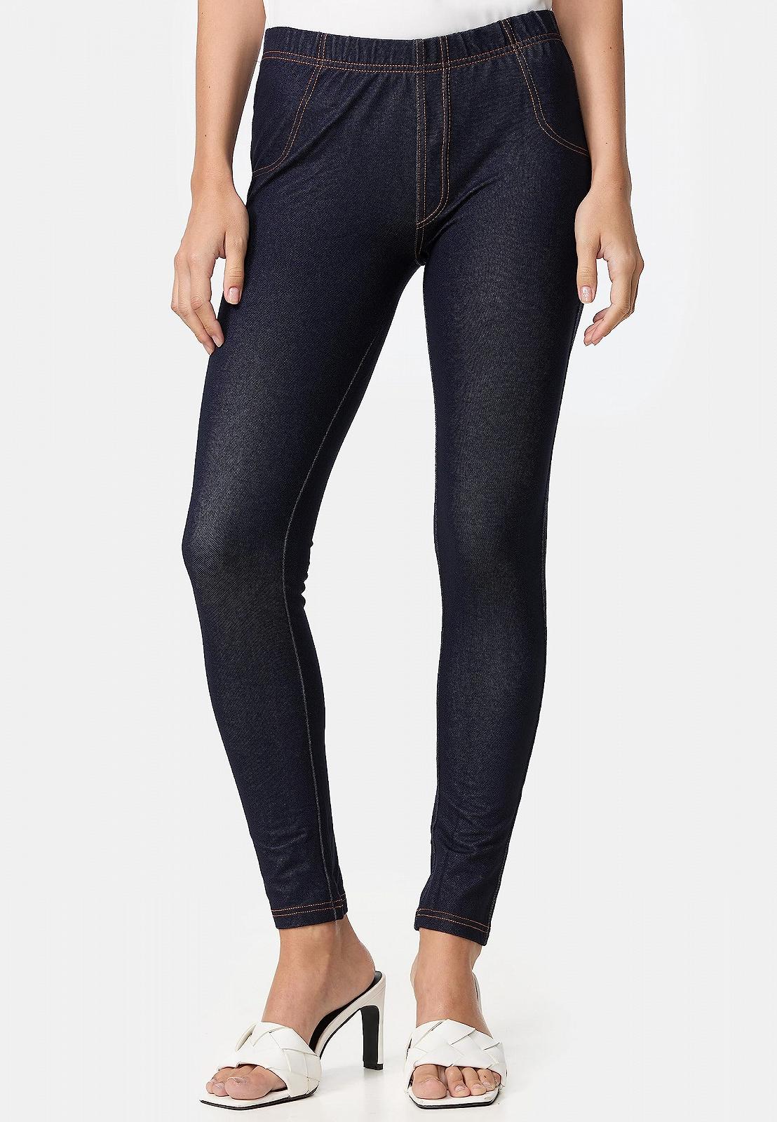 Треггинсы Nur Die Relax & Go Stretch Джинсовый вид с карманами Комфортный пояс Skinny Fit Женские, фото №3