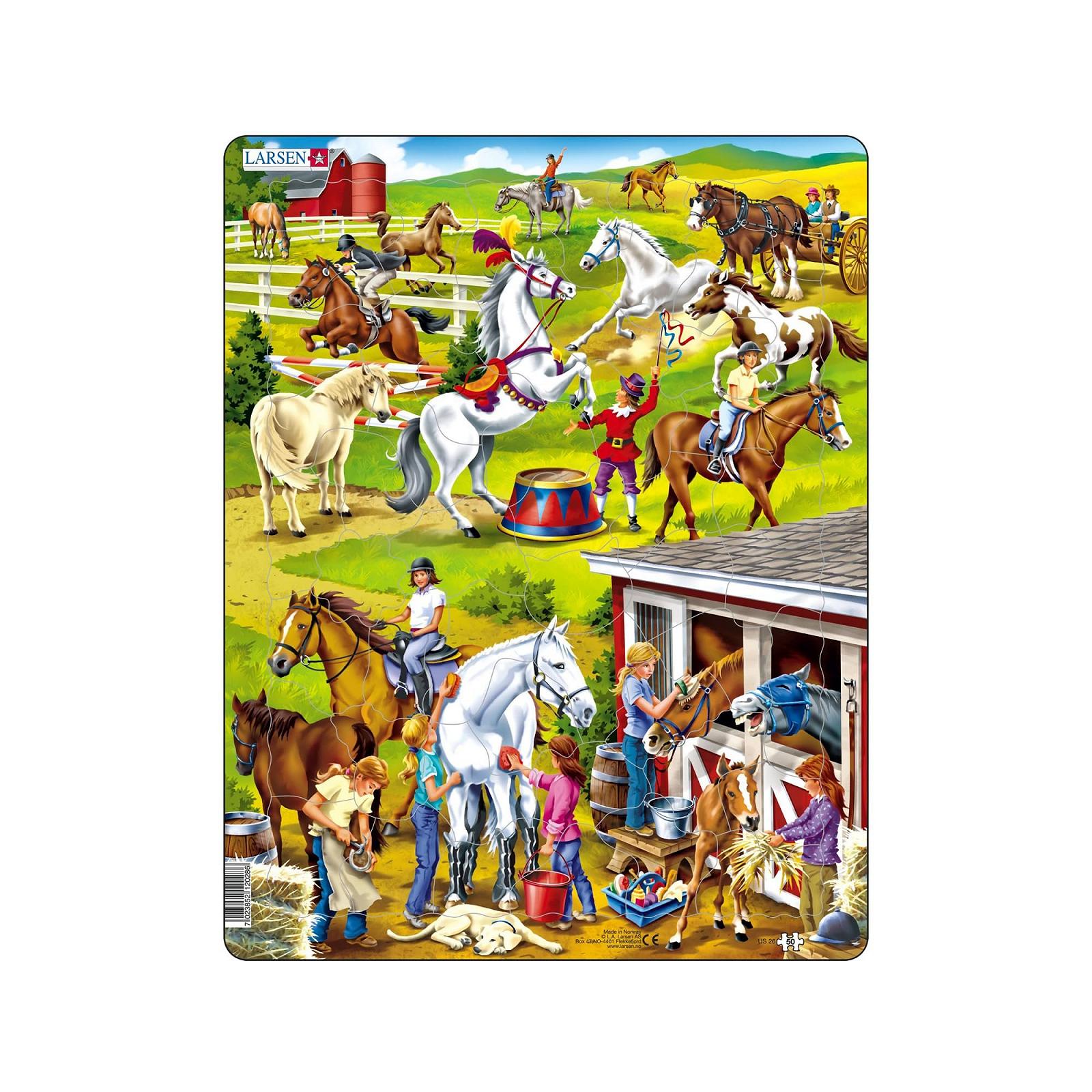 Пазл Larsen US26 Horses 50 деталей, фото №1 Пазл Larsen US26 Horses 50 деталей, фото №1