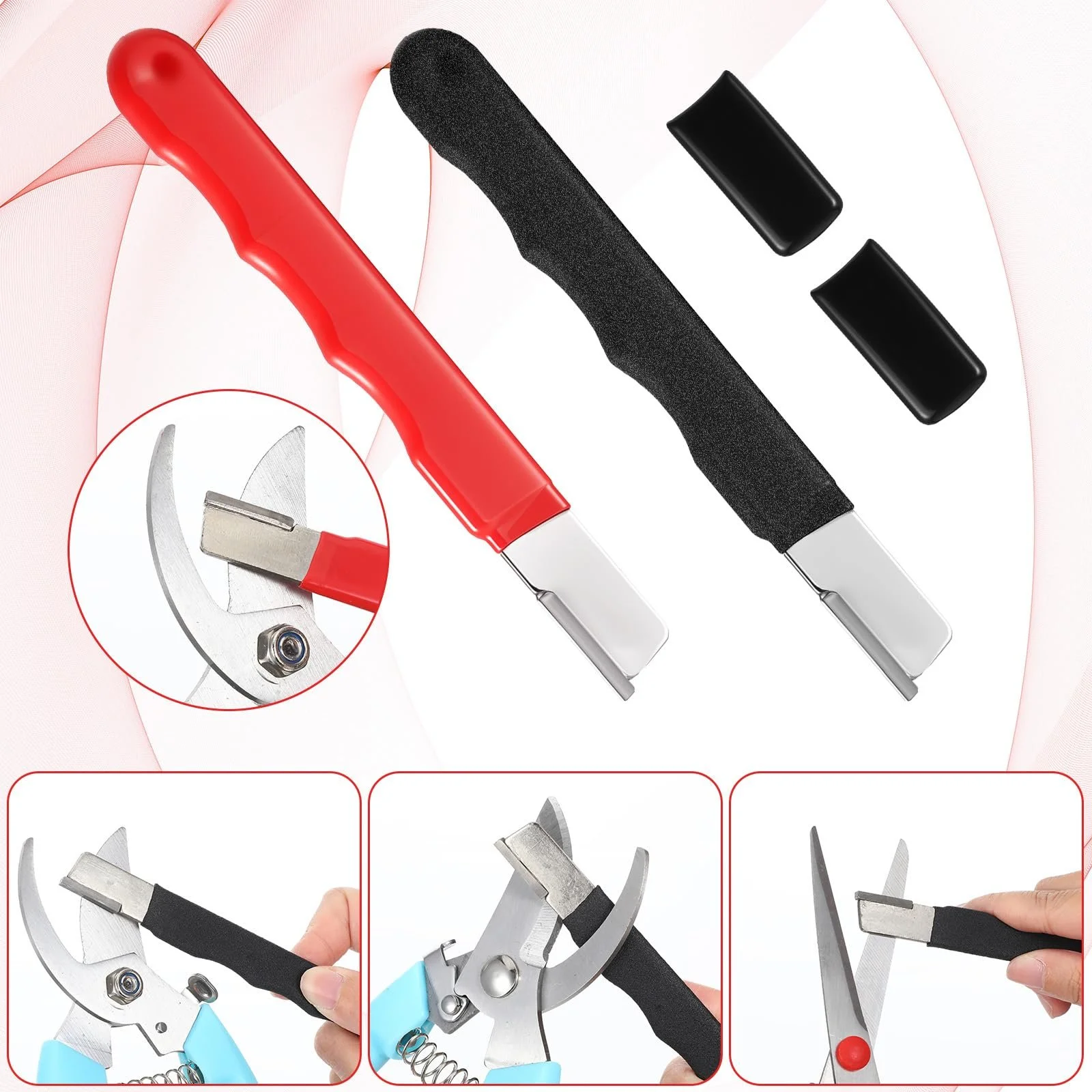 Кишенькове Точило для лез Набір 4 шт. Портативна багатофункціональна для садового інструменту сокир та ножиць, фото №3