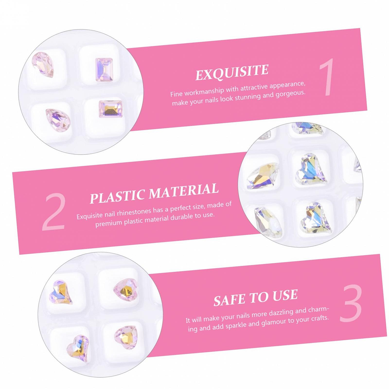 Стрази для нігтів FRCOLOR, 200 шт, кольорові, плоскі, фото №2