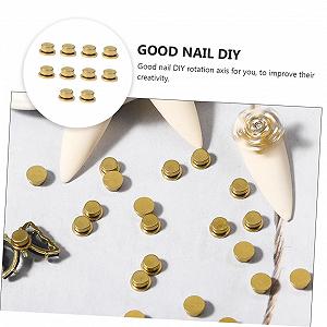 Украшения для ногтей 20шт Высокоскоростное вращение Золотые медные детали для уникальных ногтей и дизайна ногтей synthetic.ua - Фото 1