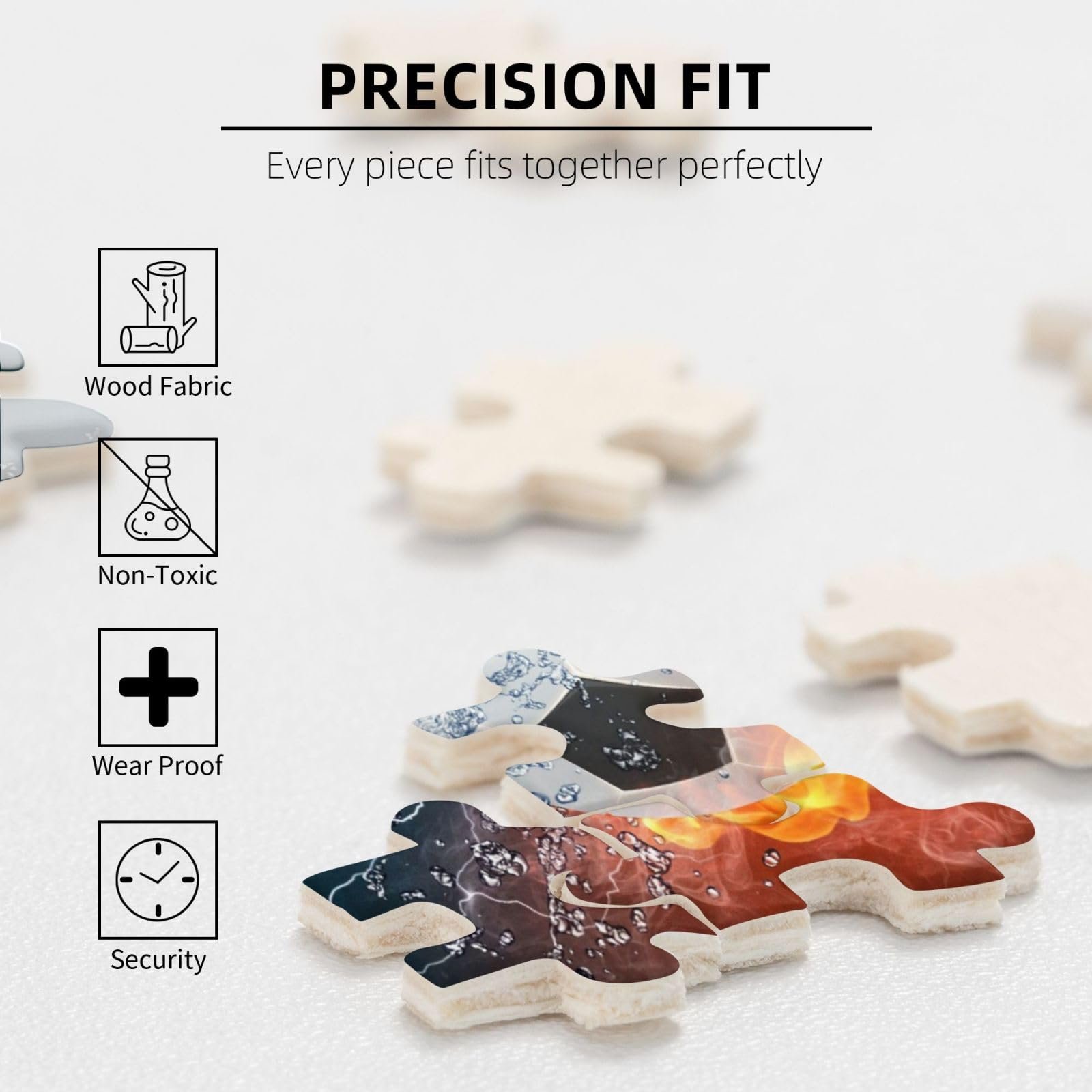 Пазл деревянный Football on Fire and Water 500 элементов, фото №4