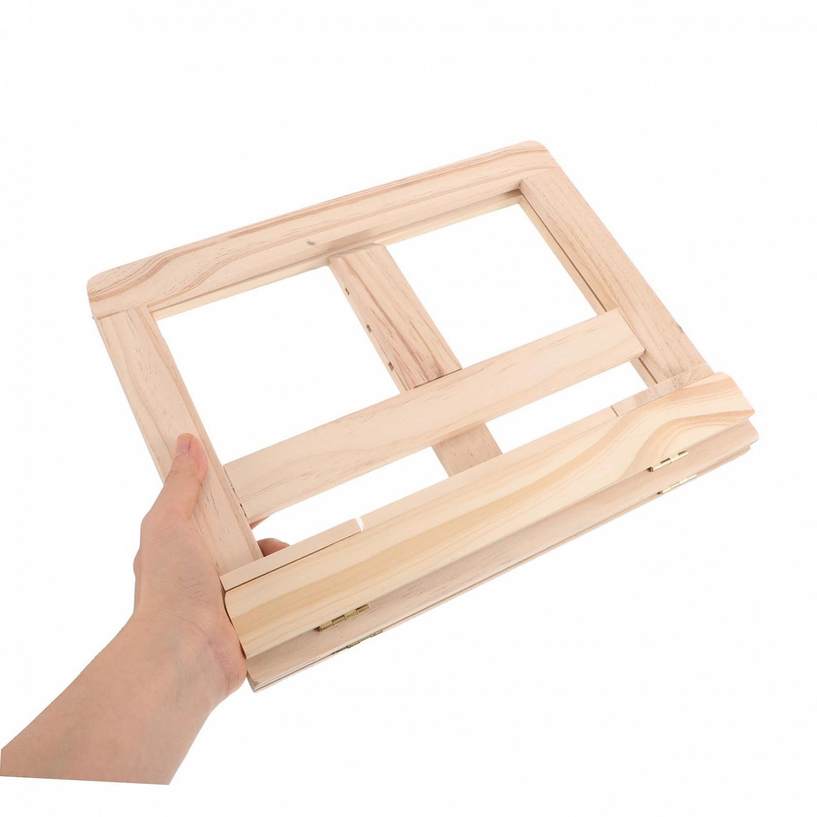 Підставка для книги Регульована складана дерев'яна Компактна ергономічна, фото №4