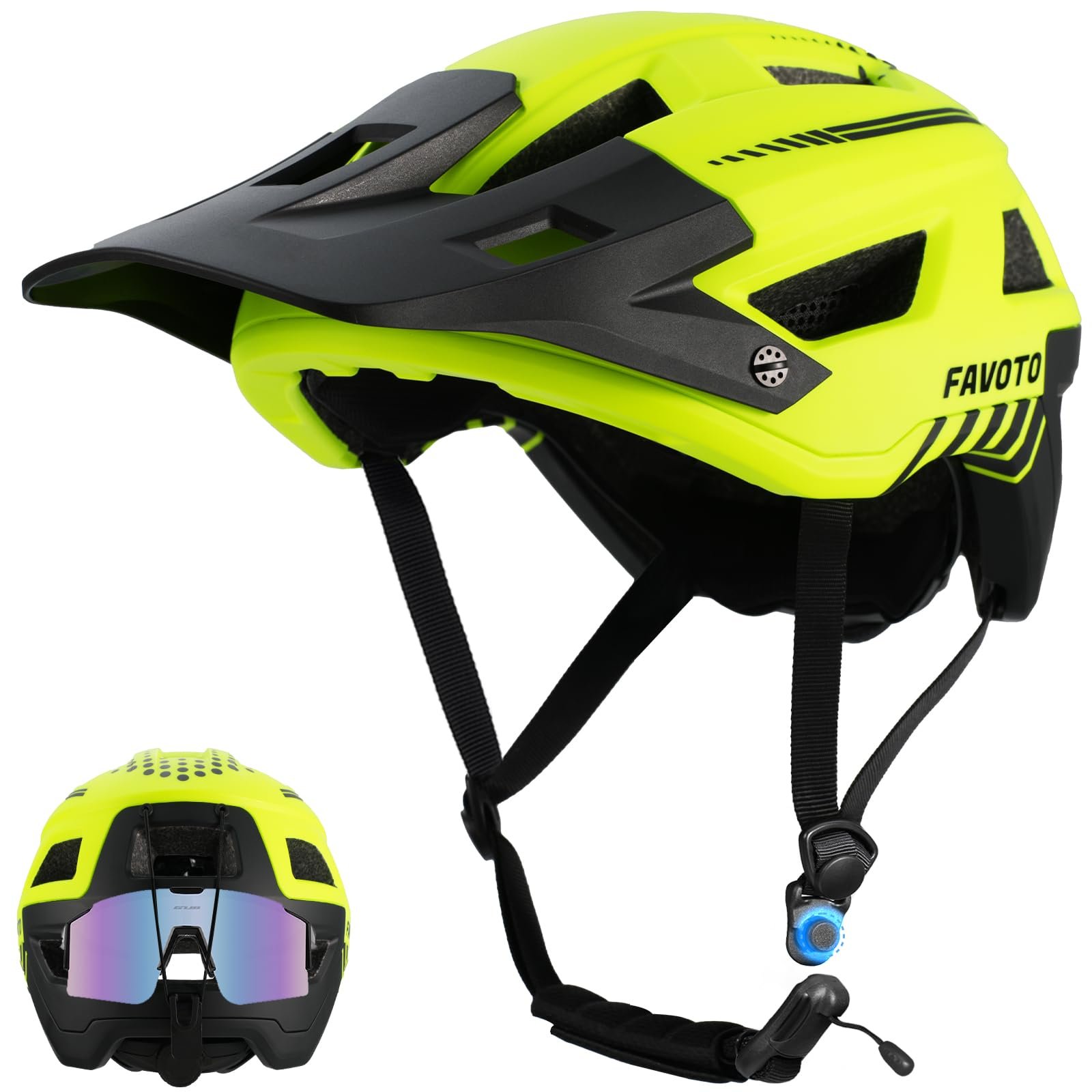 Шолом Favoto MTB з козирком, легкий, технологія Double Inmould, фото №1