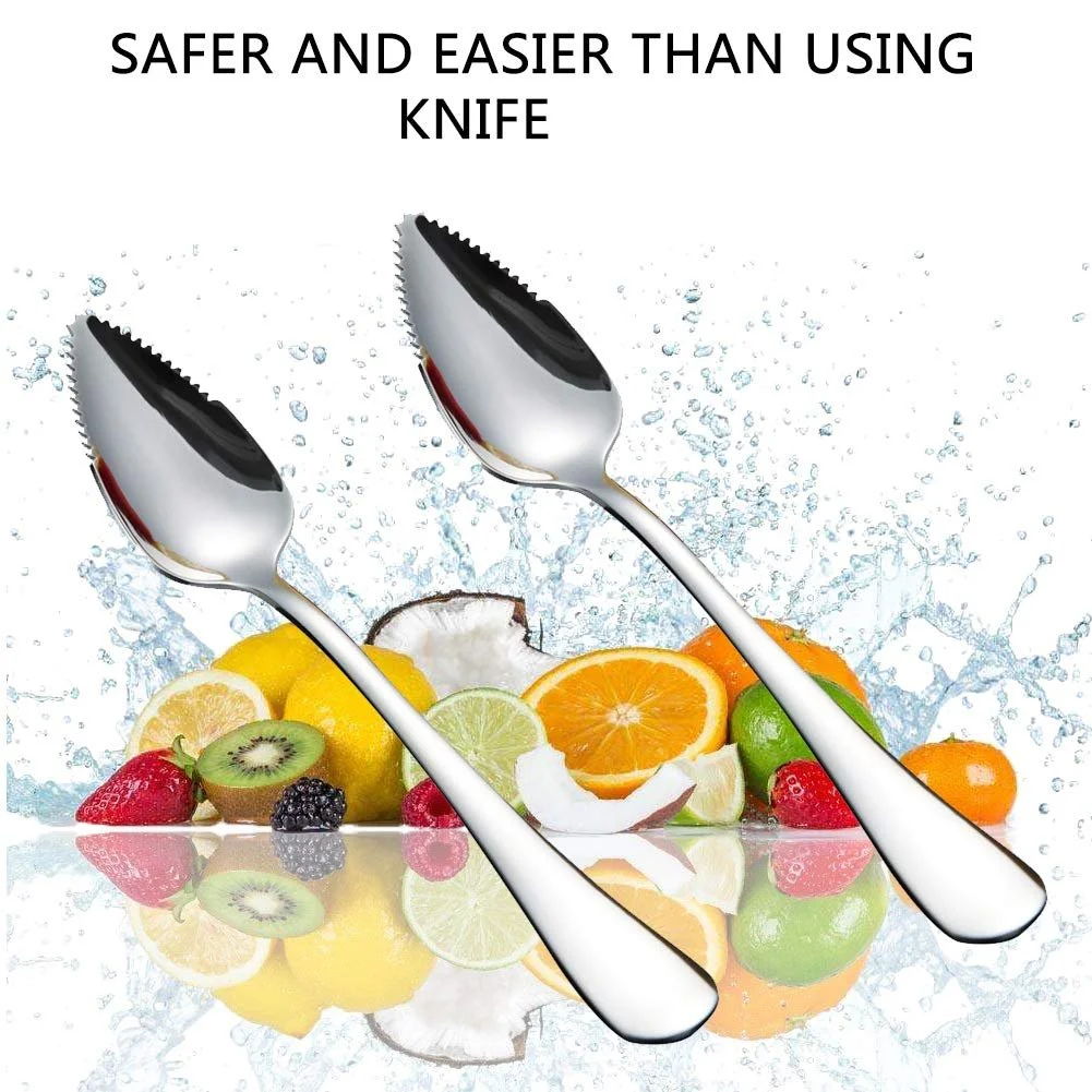 Ложка для грейпфрута, нержавіюча сталь, 2 штуки, фото №4