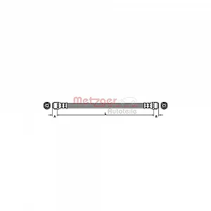 Гальмівний шланг METZGER 4110729 MERCEDES-BENZ задня вісь справа внутрішній - Фото 1