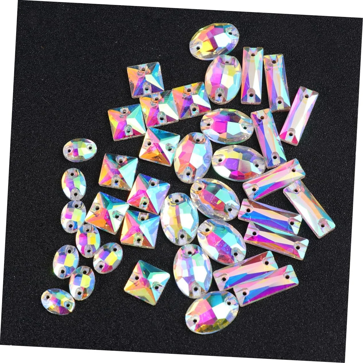 Стрази Tofficu Кришталеві Скляні 300 шт різних форм, фото №5