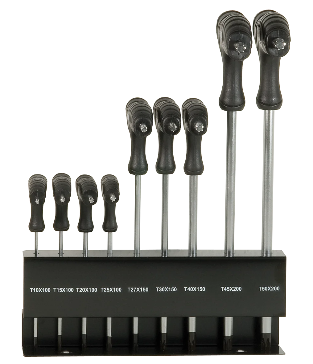 Набор Г-образных ключей с Т-образной рукояткой SW-STAHL 31660L, T-профиль, T10-T50, 9 предметов, фото №1