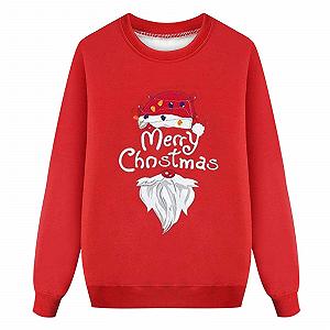 Женский Свитер Generisch Рождественский O-образный вырез Длинный рукав 2025 - Фото 1