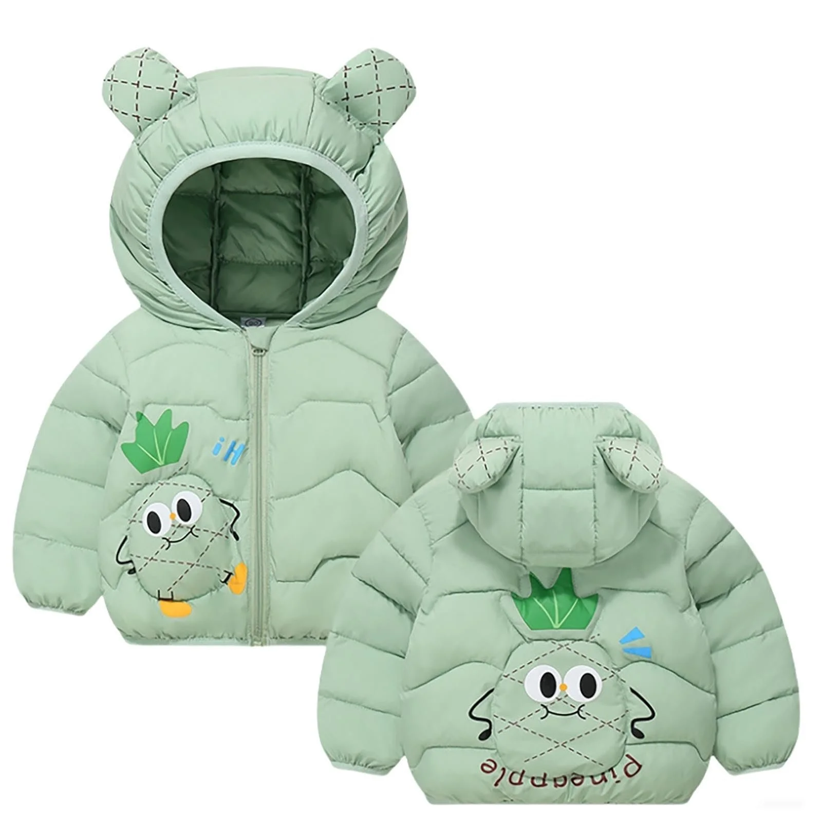 Унисекс Детский Теплый Пуховик Повседневная Пуховая Куртка Толстая Хлопковая Куртка Однотонное Зимнее Пальто Модная Детская Куртка Термо Пальто Переходная Куртка Ветрозащитная, фото №1
