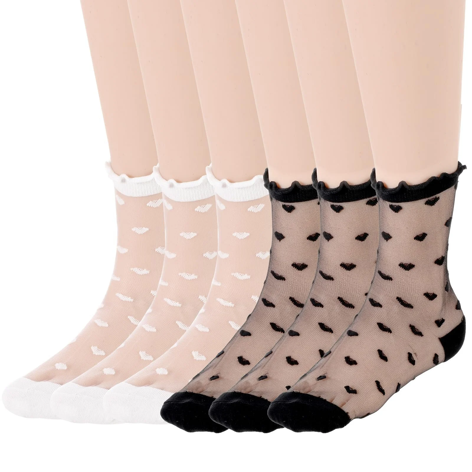 Прозрачные носки Lusofie из нейлона, 6 пар, фото №1 Прозрачные носки Lusofie из нейлона, 6 пар, фото №1