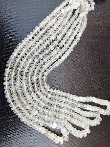 Бусины Лунный Камень рондель гладкие 5.5-8 мм, нить длиной 40 см, бусины из драгоценных камней ожерелья, браслета synthetic.ua - Фото 1