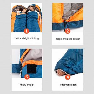 Спальний мішок MYVVKIA Extra Large Одинарний Для дорослих і підлітків synthetic.ua - Фото 1