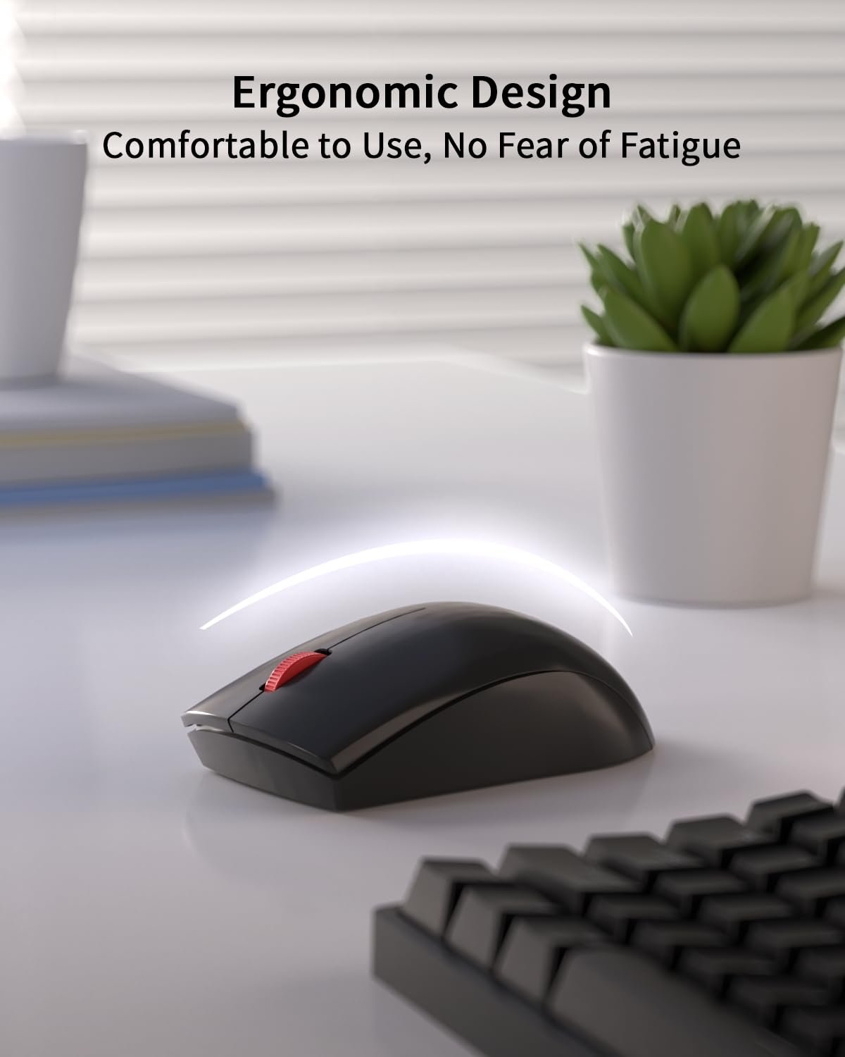 Миша Bluetooth Lenovo WL150 Бездротова 1000 DPI Ергономічна Чорний, фото №5