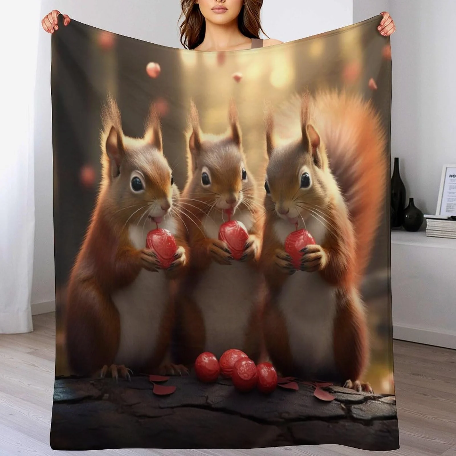 Одеяло PAZZK Cuddly Blanket Фланель Фланель 3D Печать Флисовое одеяло Мягкое одеяло Покрывало для кровати Покрывало для дивана Белка для дивана и кровати (130 x 150 см), фото №1