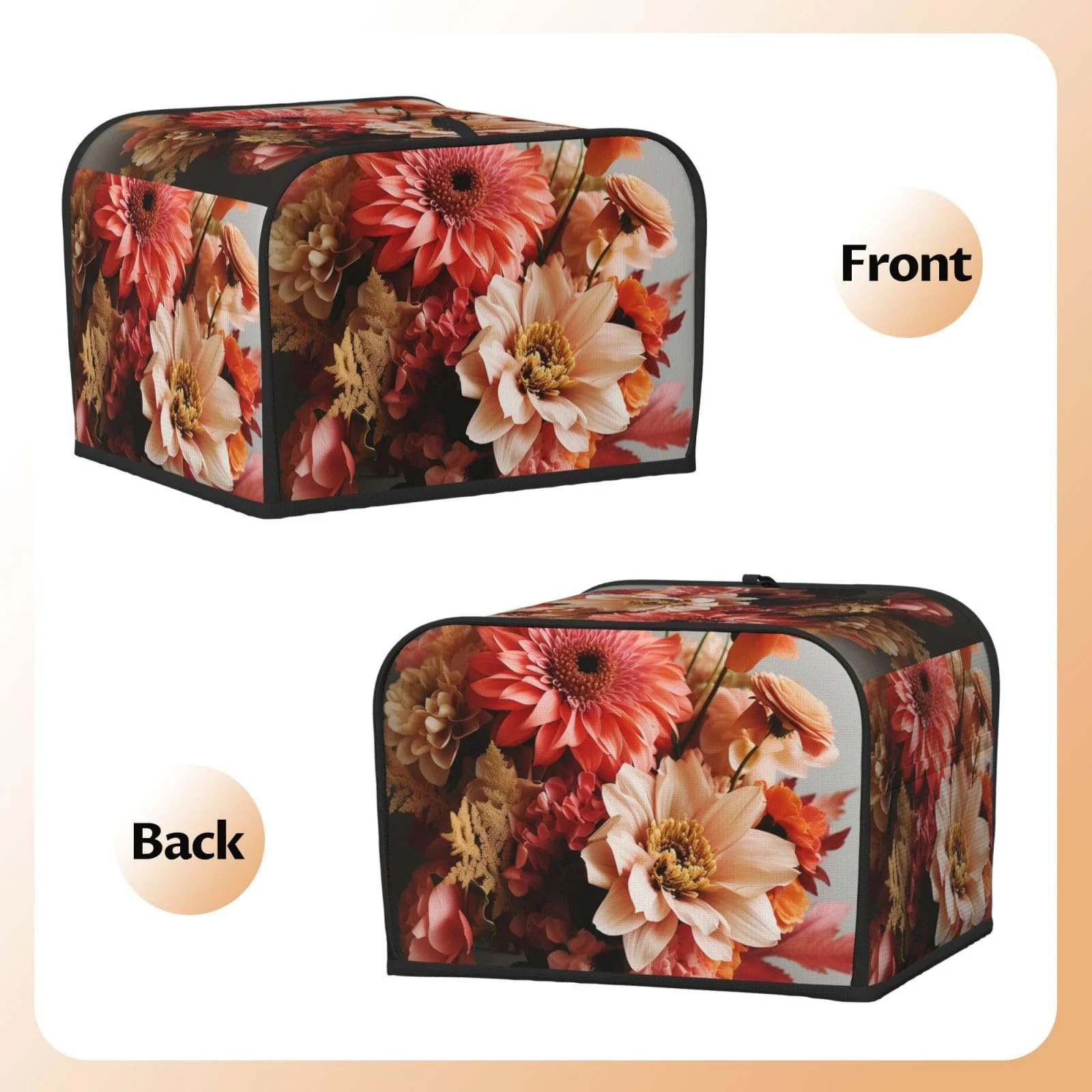 Чехол для тостера на 4 ломтика с двумя карманами Superweiche Geräteabdeckungen Blumenstrauß Staubschutz für Küche kleine Ofenabdeckung Küche Brotmaschine, фото №6 Чехол для тостера на 4 ломтика с двумя карманами Superweiche Geräteabdeckungen Blumenstrauß Staubschutz für Küche kleine Ofenabdeckung Küche Brotmaschine, фото №6