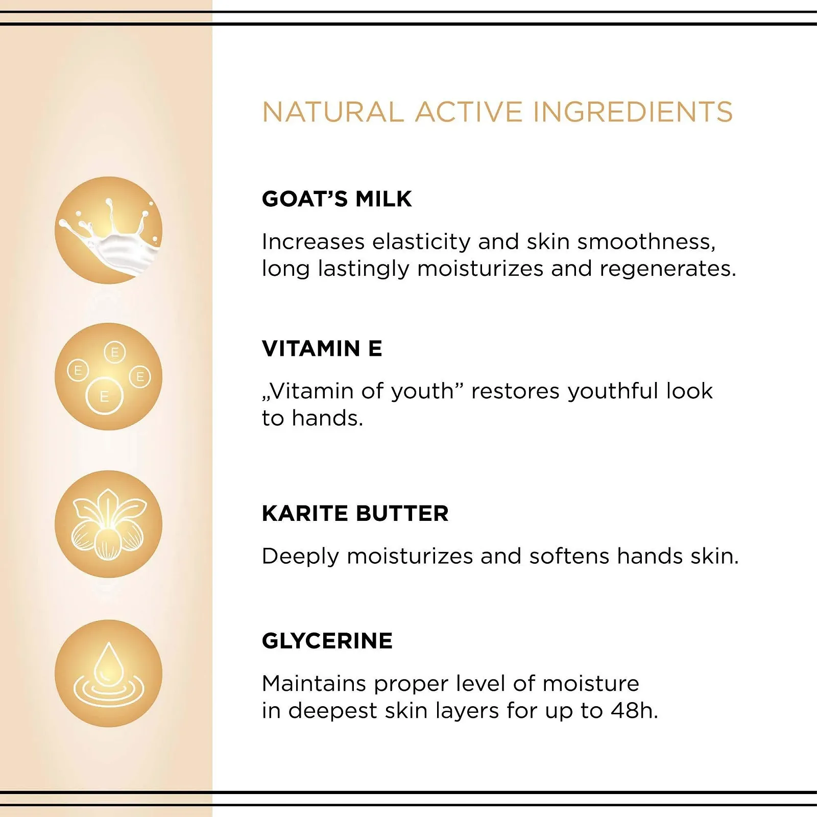 Крем для рук Eveline Glycerine 5 в 1 Organic с козьим молоком и витамином Е, 100 мл, фото №4
