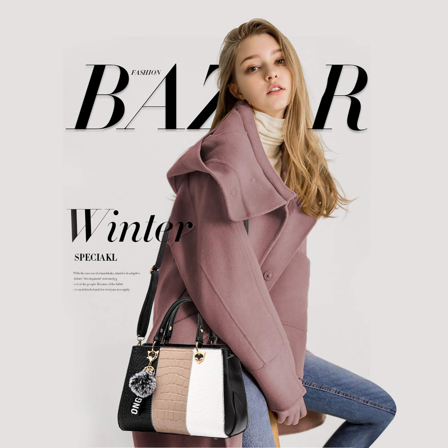 Сумка NICOLE & DORIS, чорна, розмір: L, фото №2 Сумка NICOLE & DORIS, чорна, розмір: L, фото №2