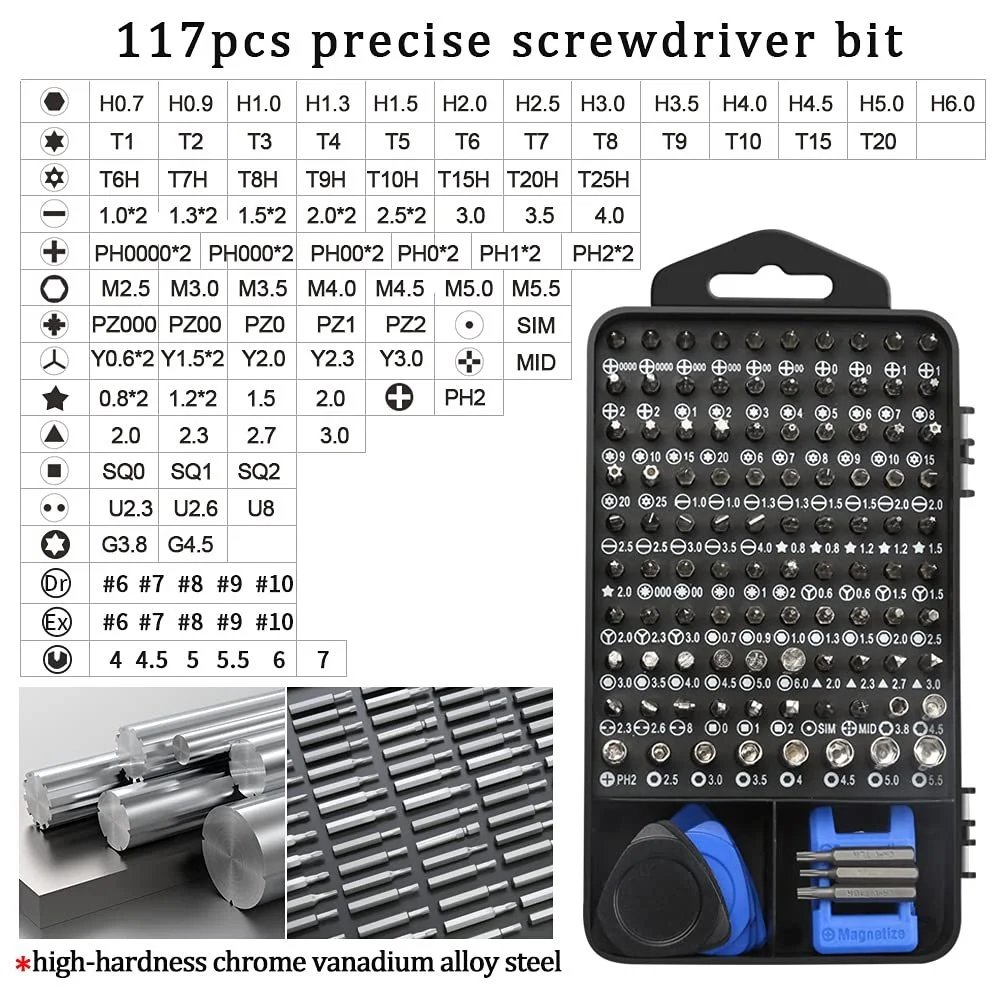 Набір викруток для точної механіки 138 в 1 Магнітний, фото №2