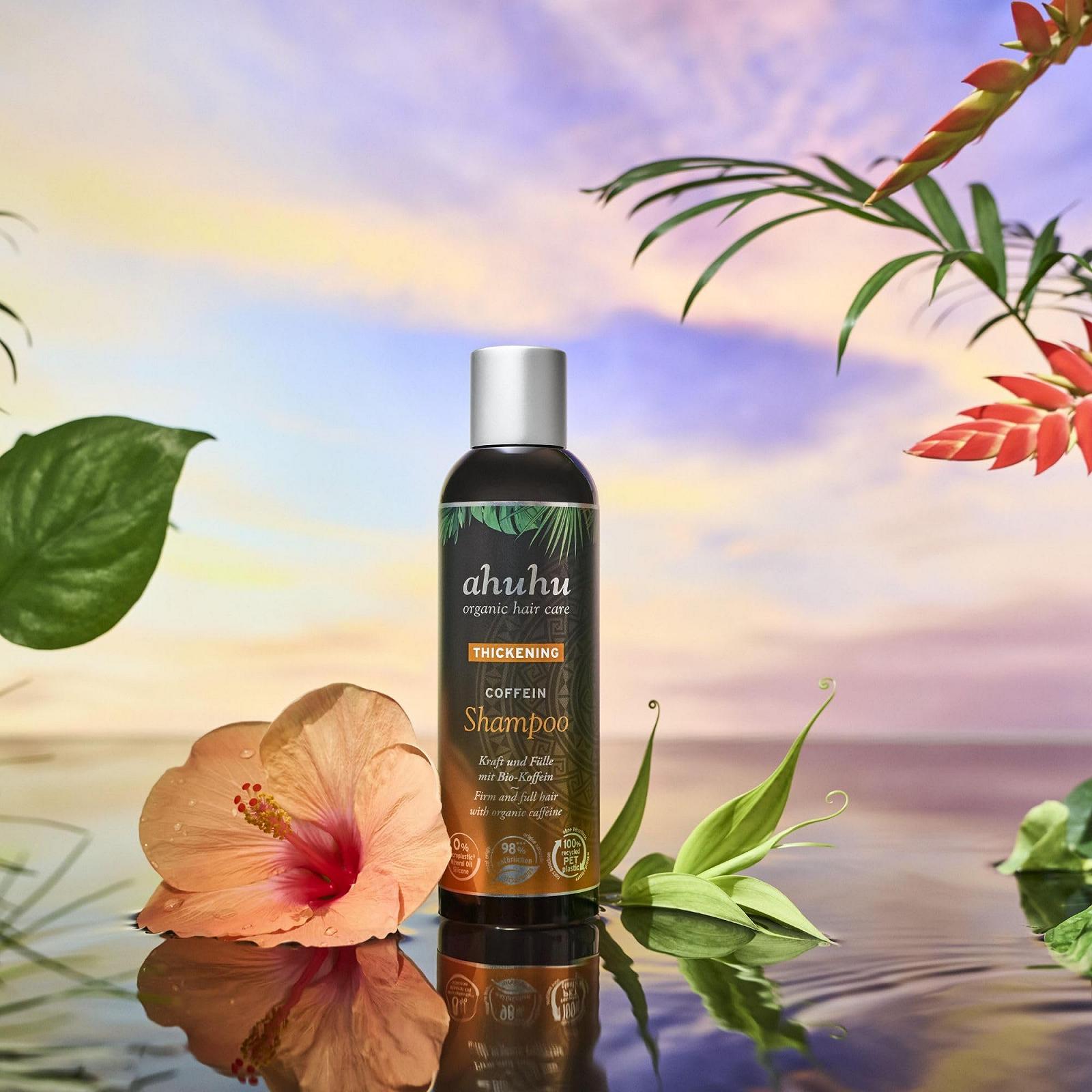 Шампунь Ahuhu Thickening Caffeine для густоти волосся з органічним кофеїном для густішого та сильнішого волосся, активізує шкіру голови та коріння волосся, флакон виготовлений зі 100% переробленого пластику, веганський, 200 мл, фото №8 Шампунь Ahuhu Thickening Caffeine для густоти волосся з органічним кофеїном для густішого та сильнішого волосся, активізує шкіру голови та коріння волосся, флакон виготовлений зі 100% переробленого пластику, веганський, 200 мл, фото №8