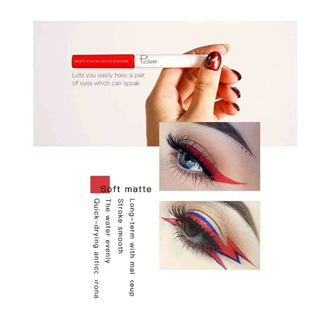 Матовий Рідка Eyeliner, Барвистий, фото №3