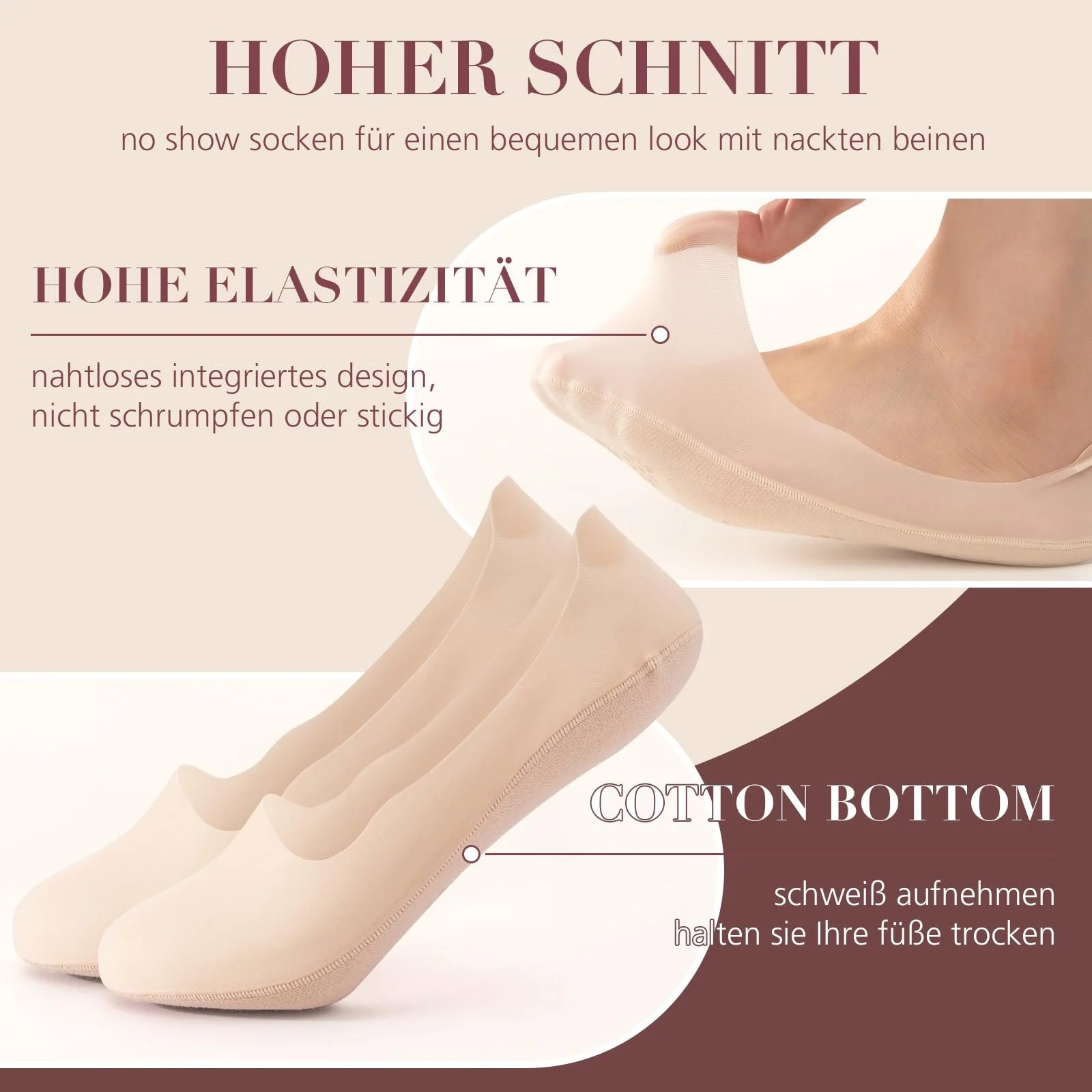 Шкарпетки MANZI Invisible, 5 пар, жіночі, фото №4