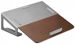 Подставка для ноутбука myWall HT16L, эргономичная подставка для ноутбука для стола, подставка для ноутбука и MacBook, совместимая с ноутбуками 11-17 дюймов, вентилируемая подставка для ноутбука, серая - Фото 1