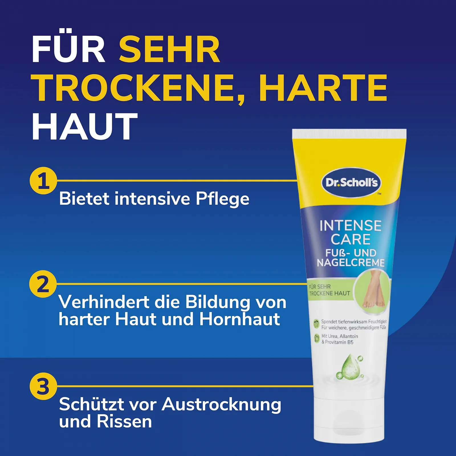 Крем для ног и ногтей Scholl Rich 75 мл с мочевиной и витаминным комплексом для сухой кожи, фото №4