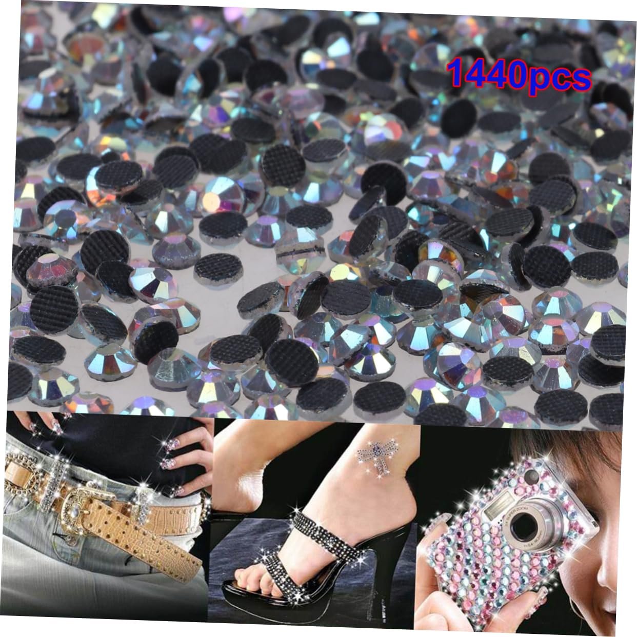 Набор кристаллов Тип Стразы AB SS16, 2 шт., фото №7