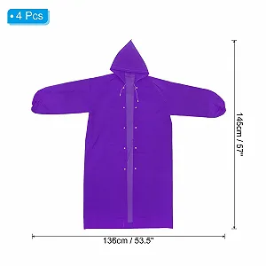 Пончо дощове PATIKIL, 4 шт, унісекс, для виживання synthetic.ua - Фото 1