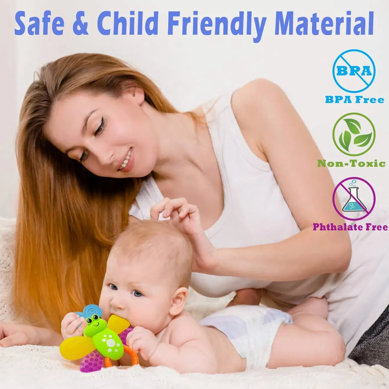 Брязкальце-прорізувач AIVIAI для немовлят, набір 11 штук, фото №3 Брязкальце-прорізувач AIVIAI для немовлят, набір 11 штук, фото №3