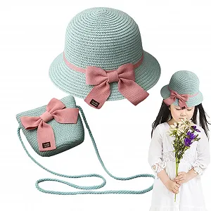 Соломенная шляпа от солнца для девочек - Фото 1