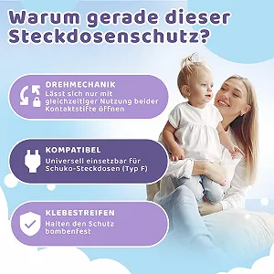 Заглушки для розеток WunderHippo с поворотным механизмом 25 штук Белые synthetic.ua - Фото 1
