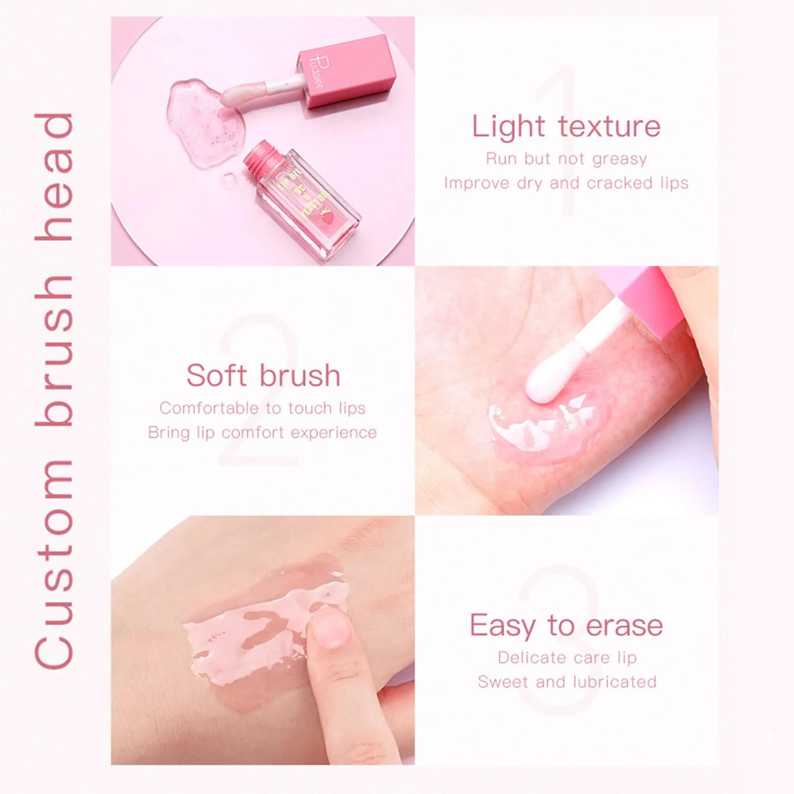 Блиск для губ Fruity Strawberry Flavour Зволожуючий Прозорий, фото №5 Блиск для губ Fruity Strawberry Flavour Зволожуючий Прозорий, фото №5