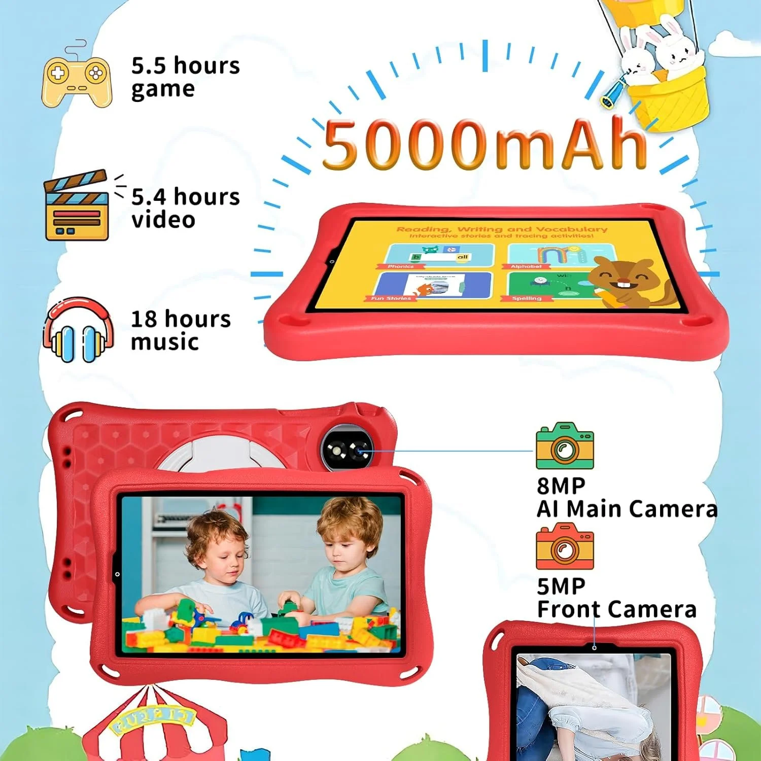 Планшет 9'' Full HD DEERTimeME  6+6/32Gb / 8 ядер / Android 15 Чорно-сірий, фото №5