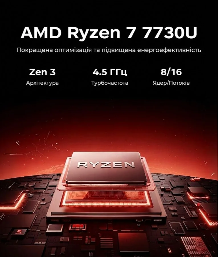 Ноутбук 15.6" Tivique LX15 PRO AMD Ryzen 7 7730U RAM 16GB SSD 512GB Windows 11 (UKR), фото №5