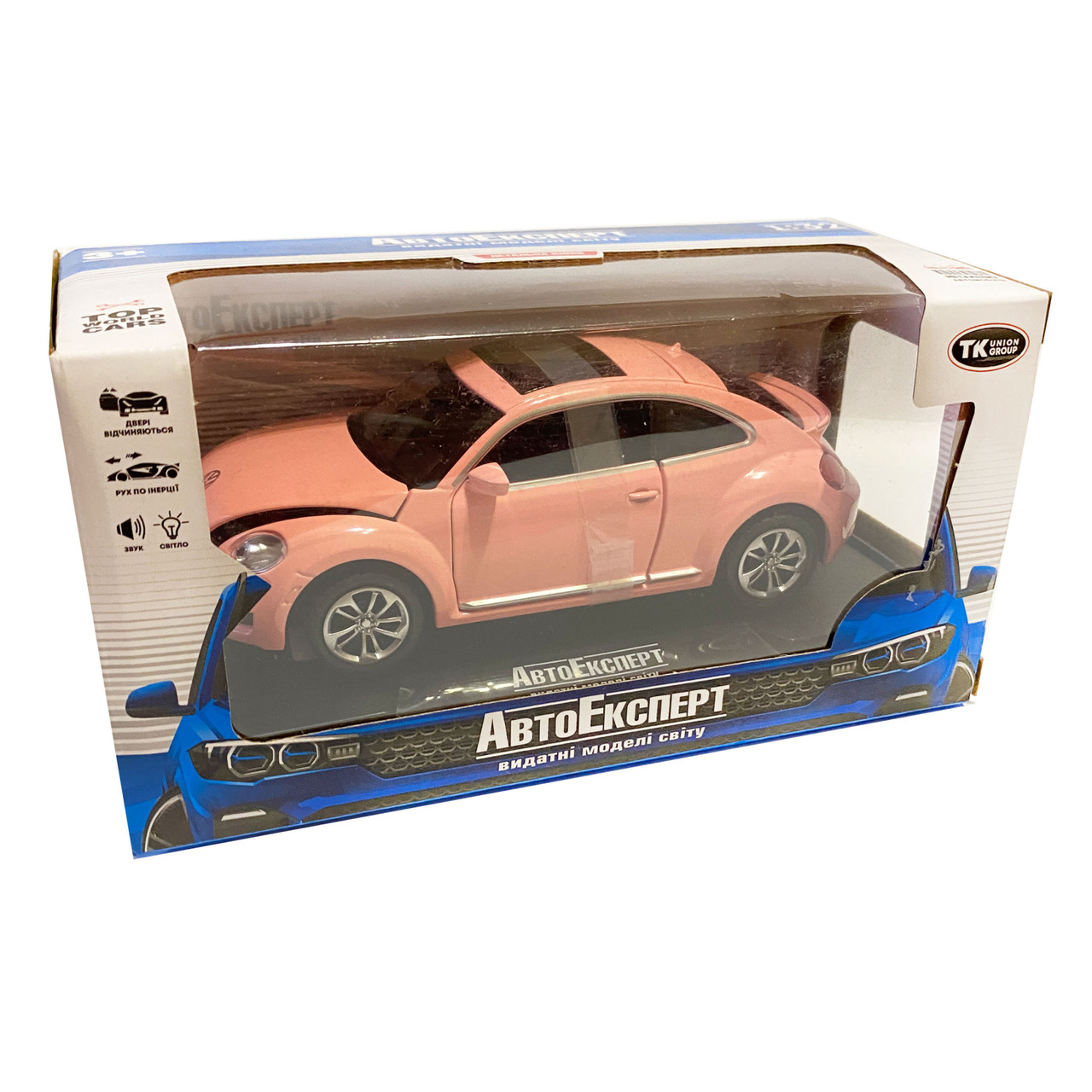 Машинка металлическая Volkswagen Beetle GSR Автоексперт Фольксваген жук розовый цвет звук свет окр, фото №4 Машинка металлическая Volkswagen Beetle GSR Автоексперт Фольксваген жук розовый цвет звук свет окр, фото №4