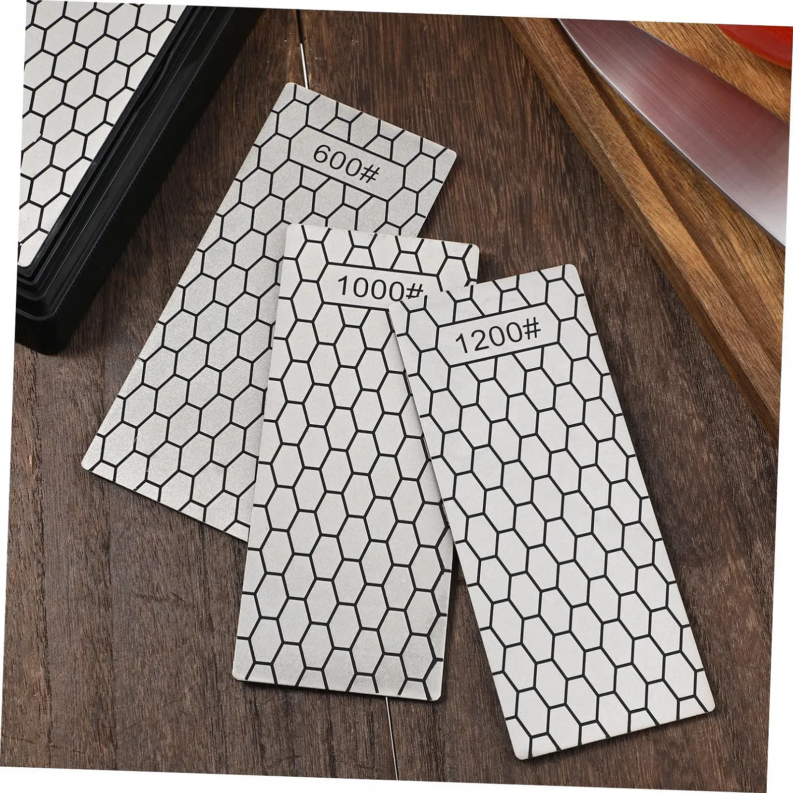 Точилки для ножів VALICLUD алмазні набір 3 шт. з нековзним дизайном, фото №5