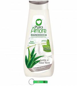 Гель для душу та ванни Puro Amore Bagnodoccia Milk and Aloe Vera Для м'якої та оксамитової шкіри 8 шт по 750 мл - Фото 1