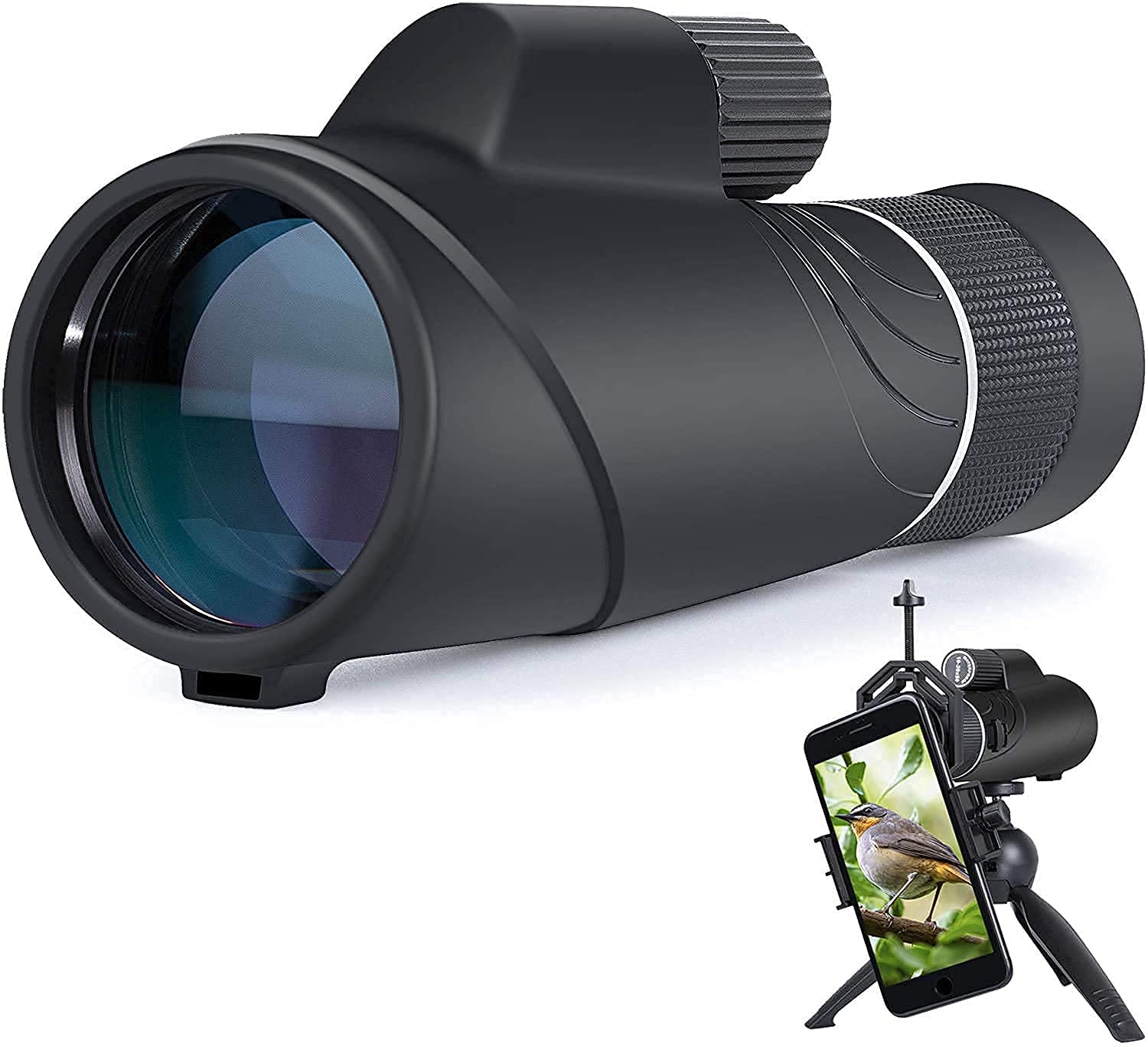 Монокуляр 20X50 Zoom Monocular Високопродуктивний Bak4 призма Водонепроникний з адаптером для смартфона та штативом, фото №1