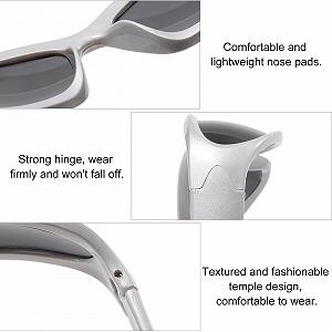 Сонцезахисні окуляри FOSDICK, 3 шт., Y2k, футуристичні, легкі, обгортаючі UV400, поляризовані спортивні synthetic.ua - Фото 1