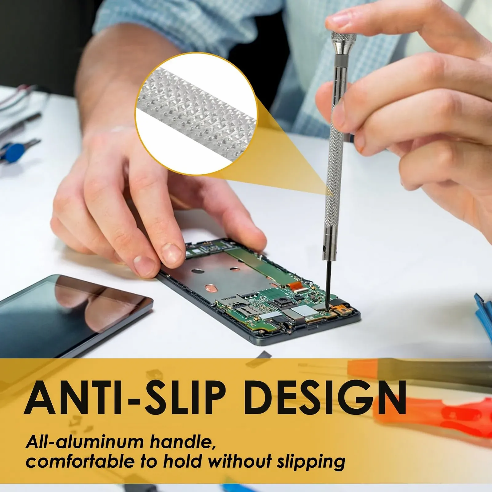 Набір прецизійних викруток 8 предметів для ремонту годинників та окулярів, мікро 0.6/0.8/1.0/1.2/1.4/1.6 мм, фото №5