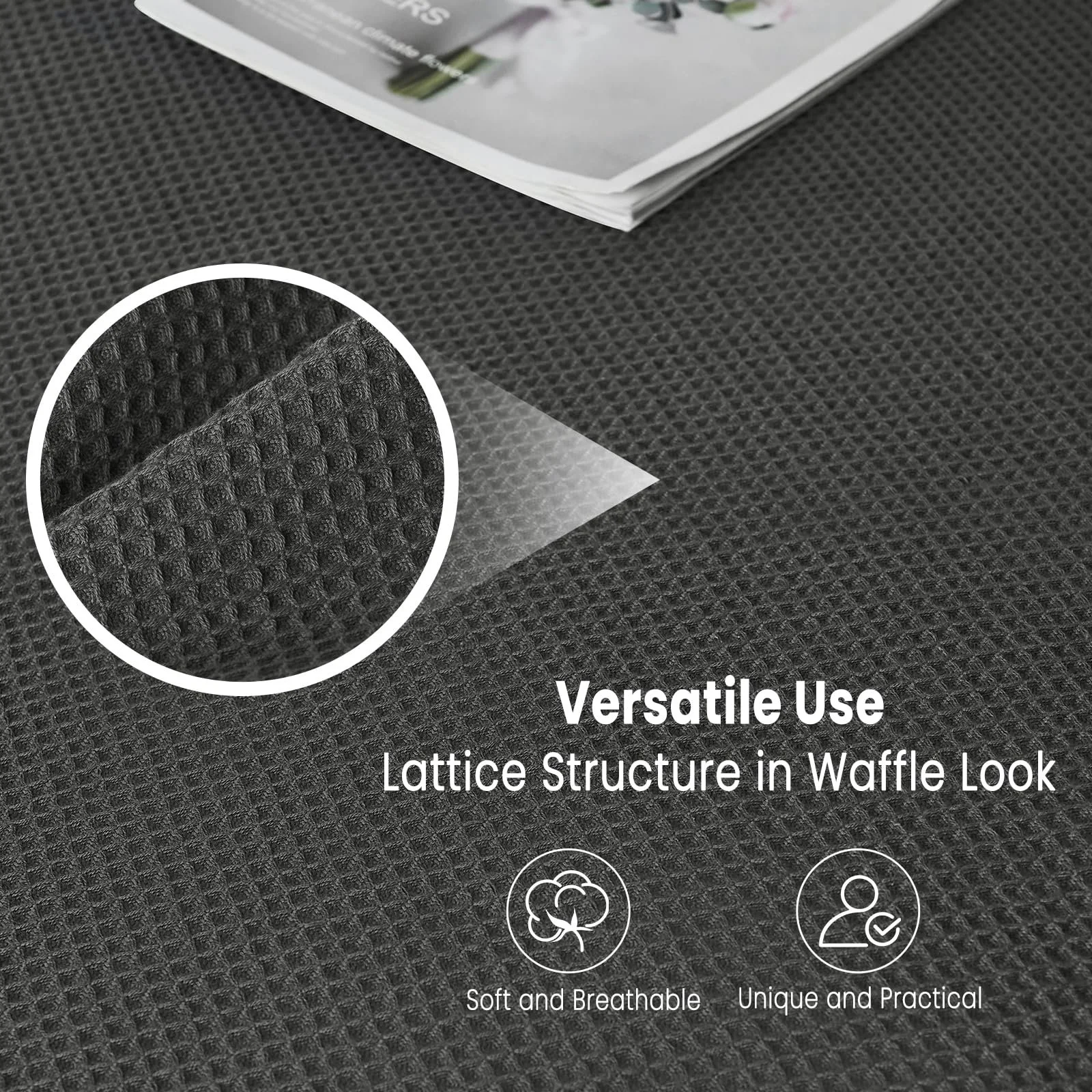 Покривало WOLTU Вафельний вигляд 170 x 210 см Темно-сірий, фото №5 Покривало WOLTU Вафельний вигляд 170 x 210 см Темно-сірий, фото №5