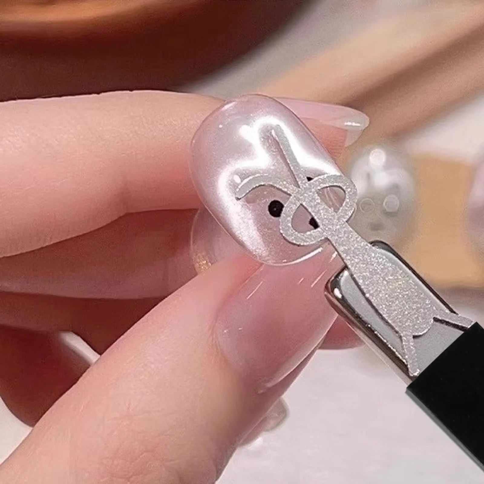 Nail Art Magnet Square Black Rabbit Shape Heart Shape, фото №6