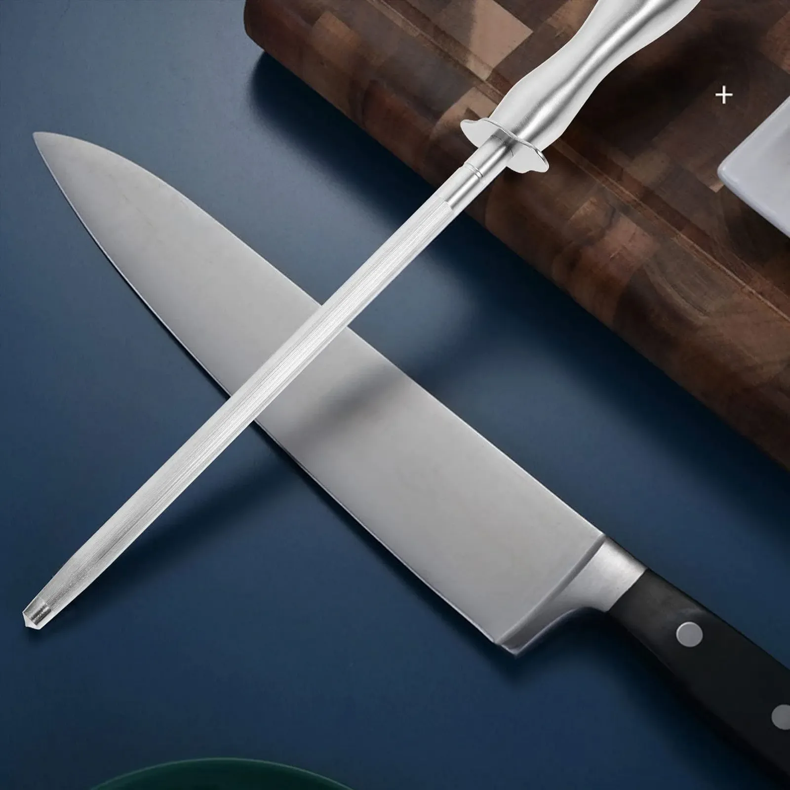 Мусат для заточки кухонных ножей Wetzstahl с эргономичной ручкой, фото №6