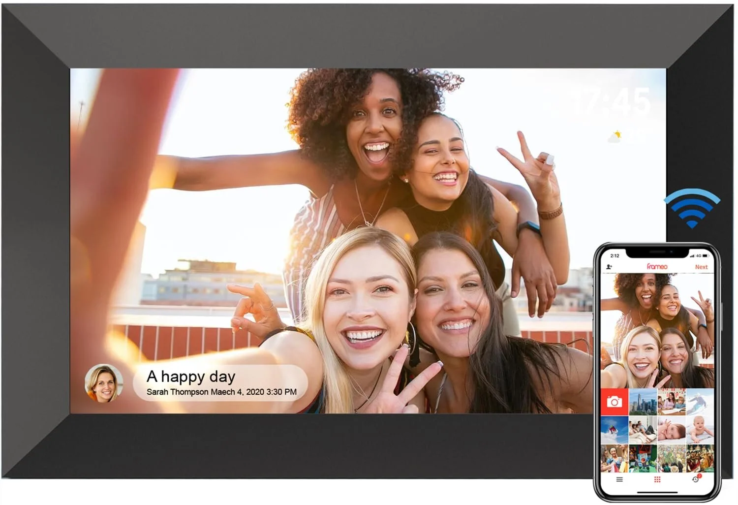 Цифровая фоторамка YUUTY WLAN 10.1 дюйма 32 GB 1280 x 800 HD IPS LCD Сенсорная, фото №1