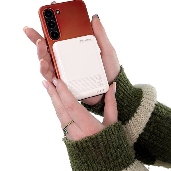 Зовнішній павербанк 5000 mAh 20W Remax RPP-509 MagSafe зі швидкою зарядкою PD+QC USB-C, Чорний, фото №2